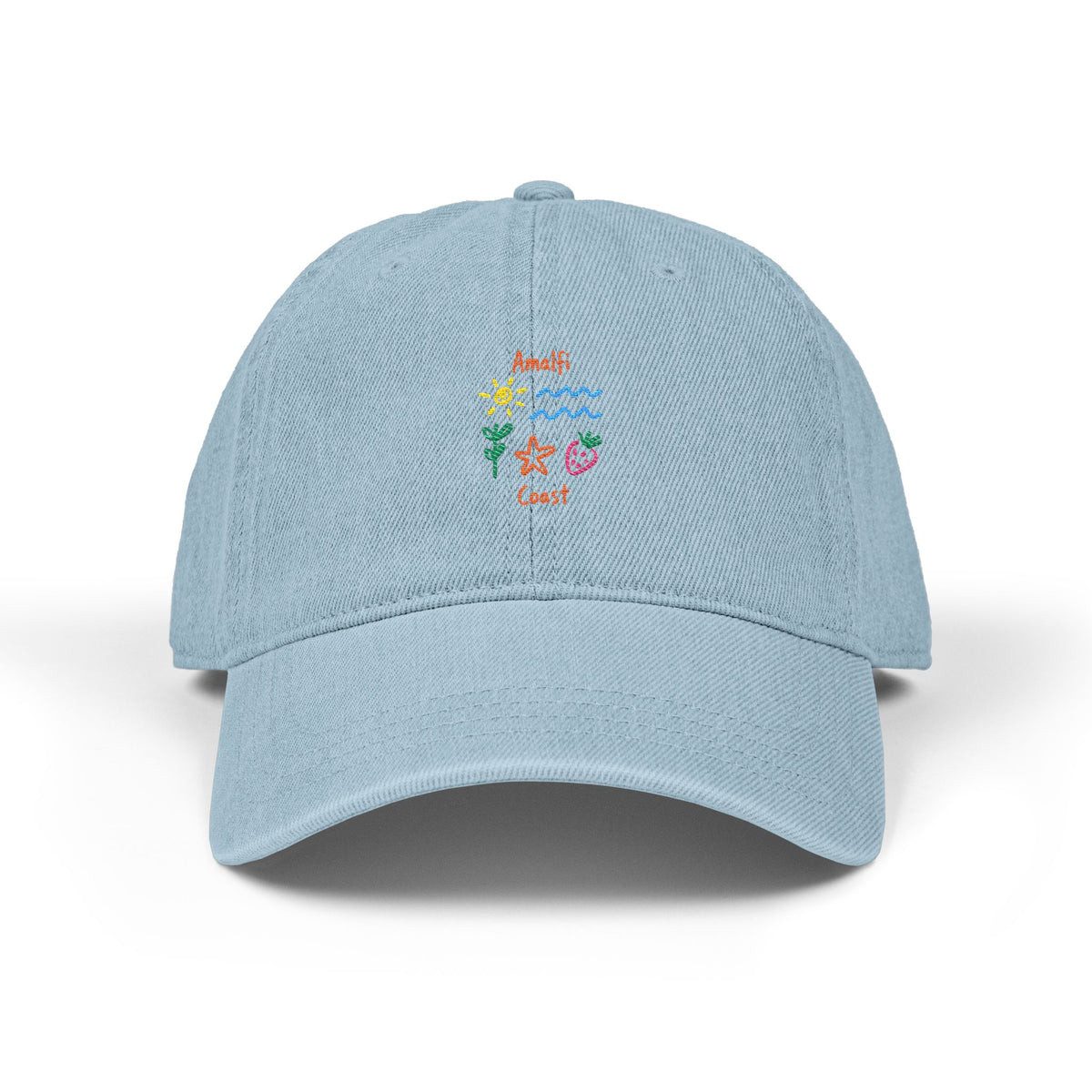 Embroidered Amalfi Coast Hat For Summer Beach Accessory Italian Womans Hat Embroidered Cap Gift For Travelers Hat For Italian Lovers
