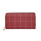 Red Checkered Purse For Trendy Fashion Minimalist Wallet Holiday Gift For Sister Summer Travel Organizer Chic Clutch Birthday Present Bag
