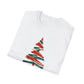 Christmas Tree T-Shirt Gift For Sister Holiday Tee Coworker Present Teacher Shirt Grandma Winter Graphic Top Casual Apparel Painted Outfit