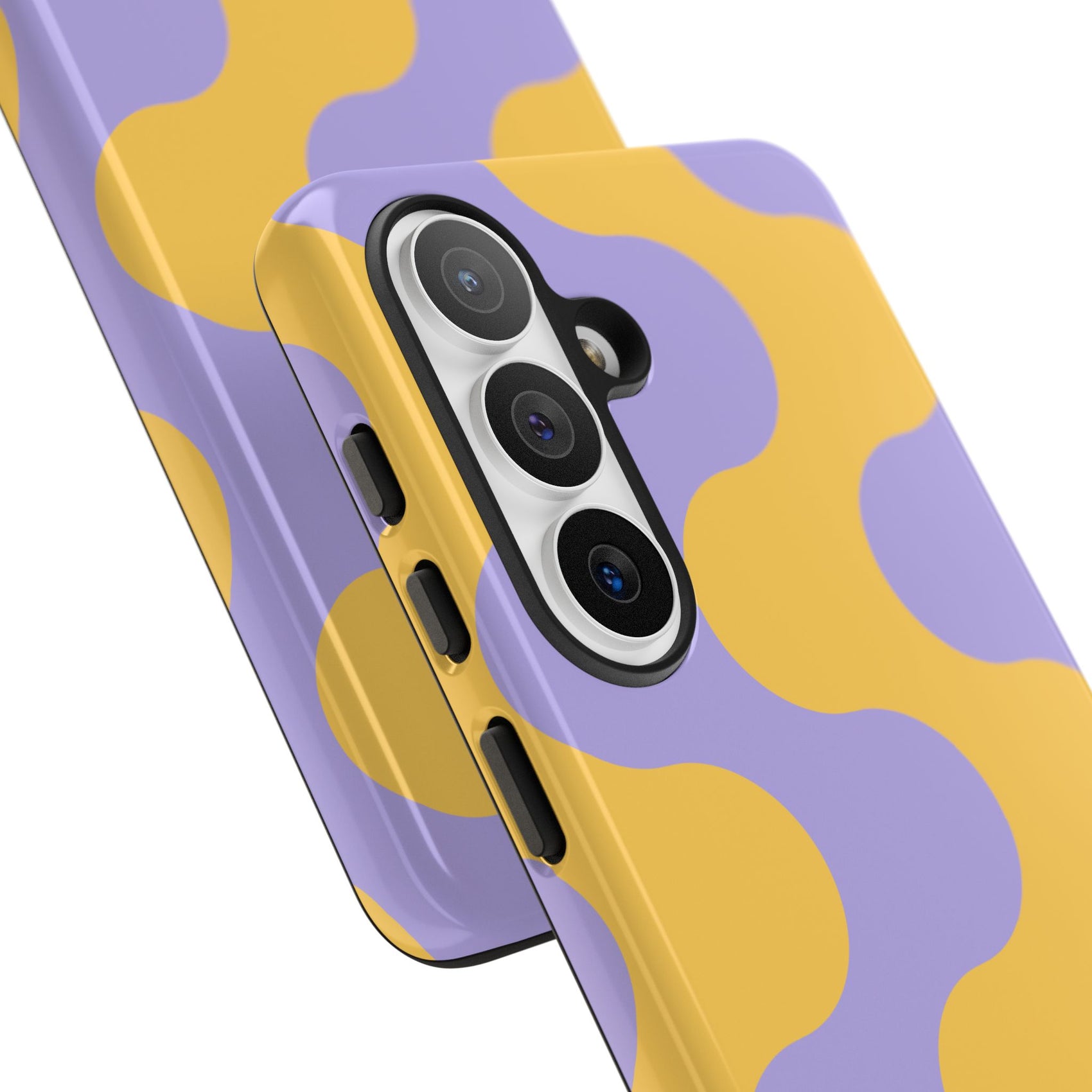 Retro Abstract Phone Case Wavy Geometric Cover For Samsung Modern Art Protective Cover Iphone Gift Purple Gift Girlfriend Summer Fashion