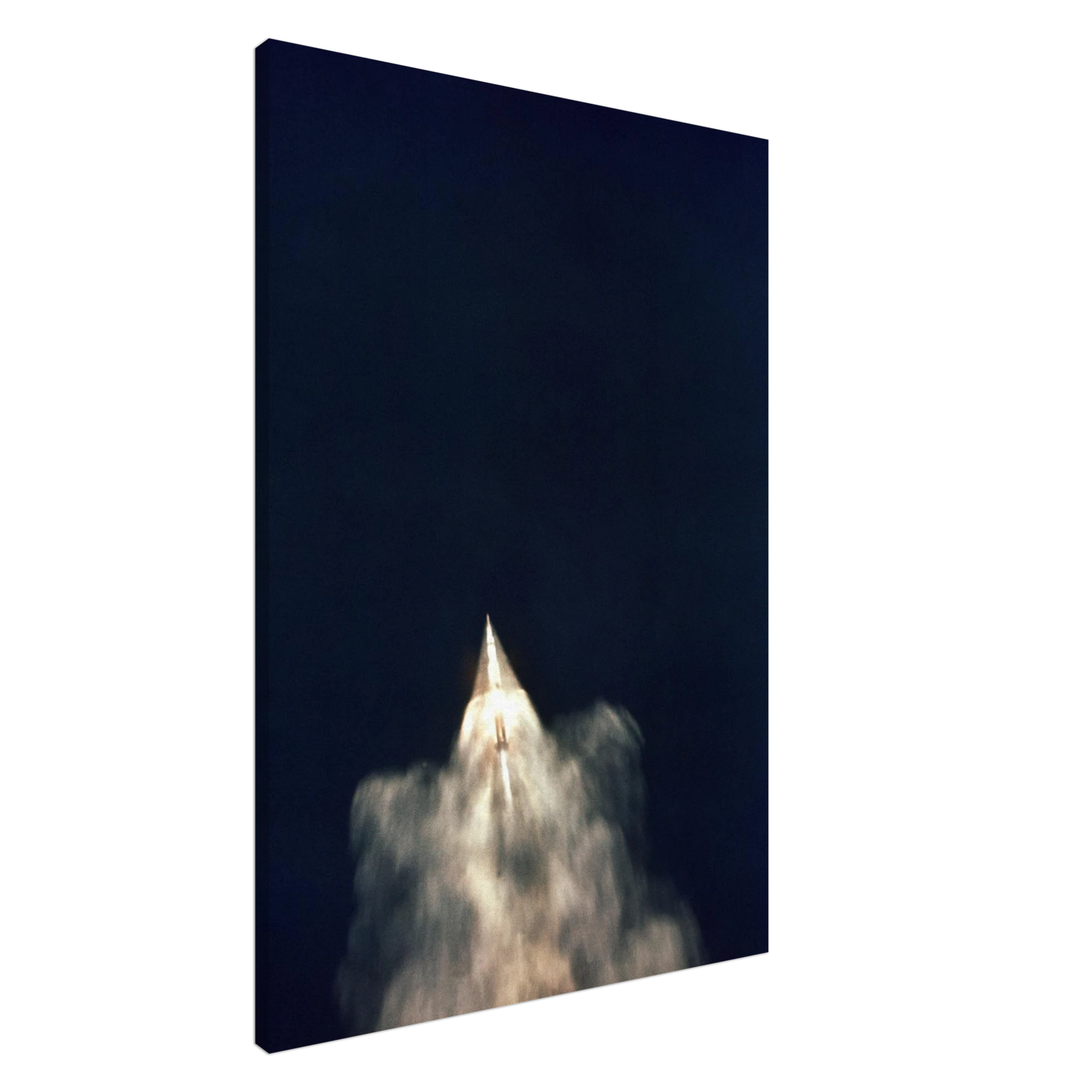 CANVAS - PD_Rocket Launch into Midnight Blue Sky - Premium Canvas Print in Various Sizes