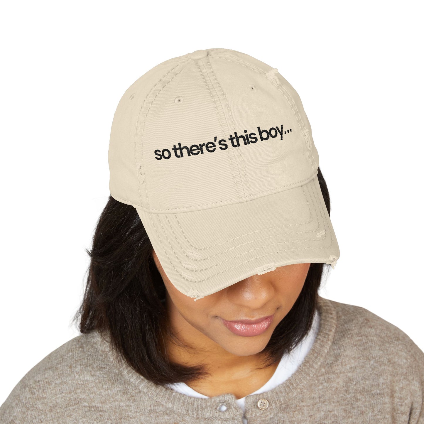 Funny Dad Hat Embroidered Quote Cap Distressed Cotton Headwear Casual Summer Present For Cute Boyfriend Relaxed Streetwear Fashion Accessory