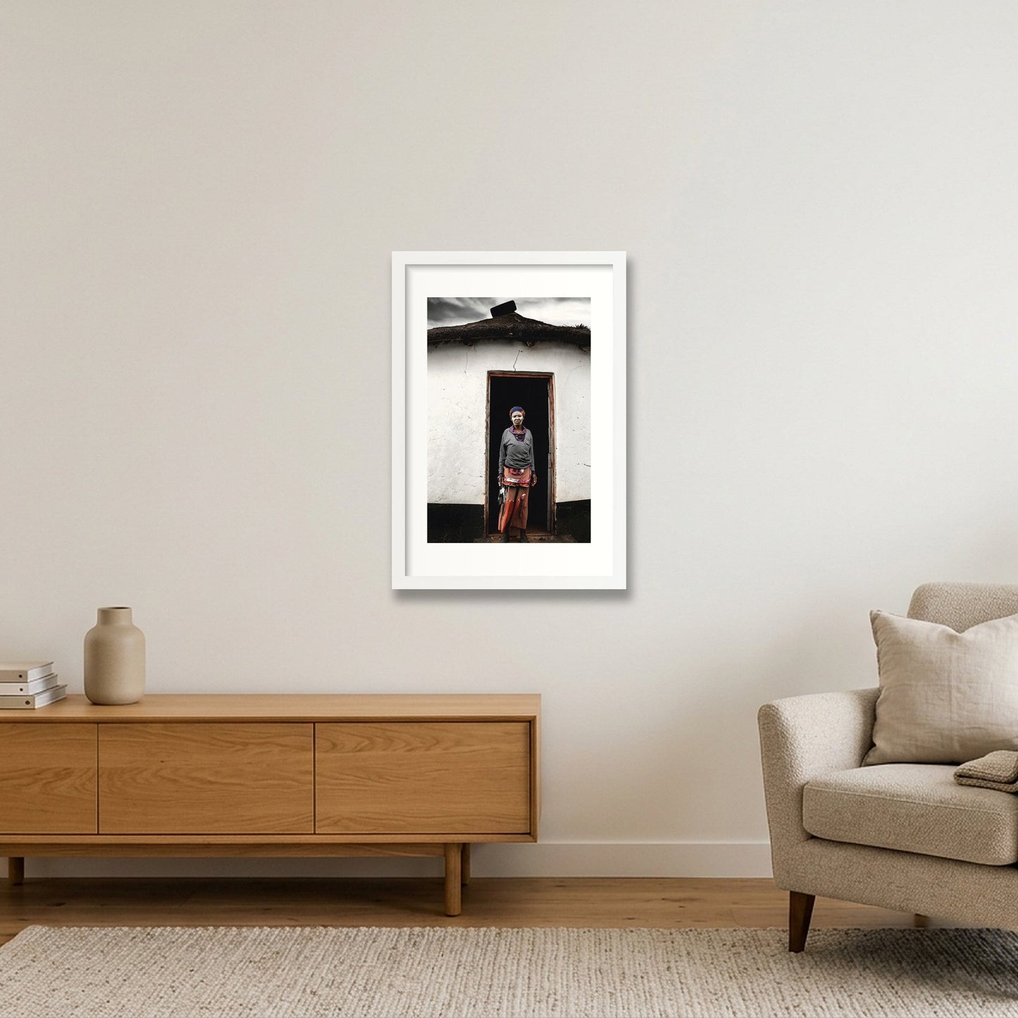 90 — 30×45cm, 12×18" White Frame