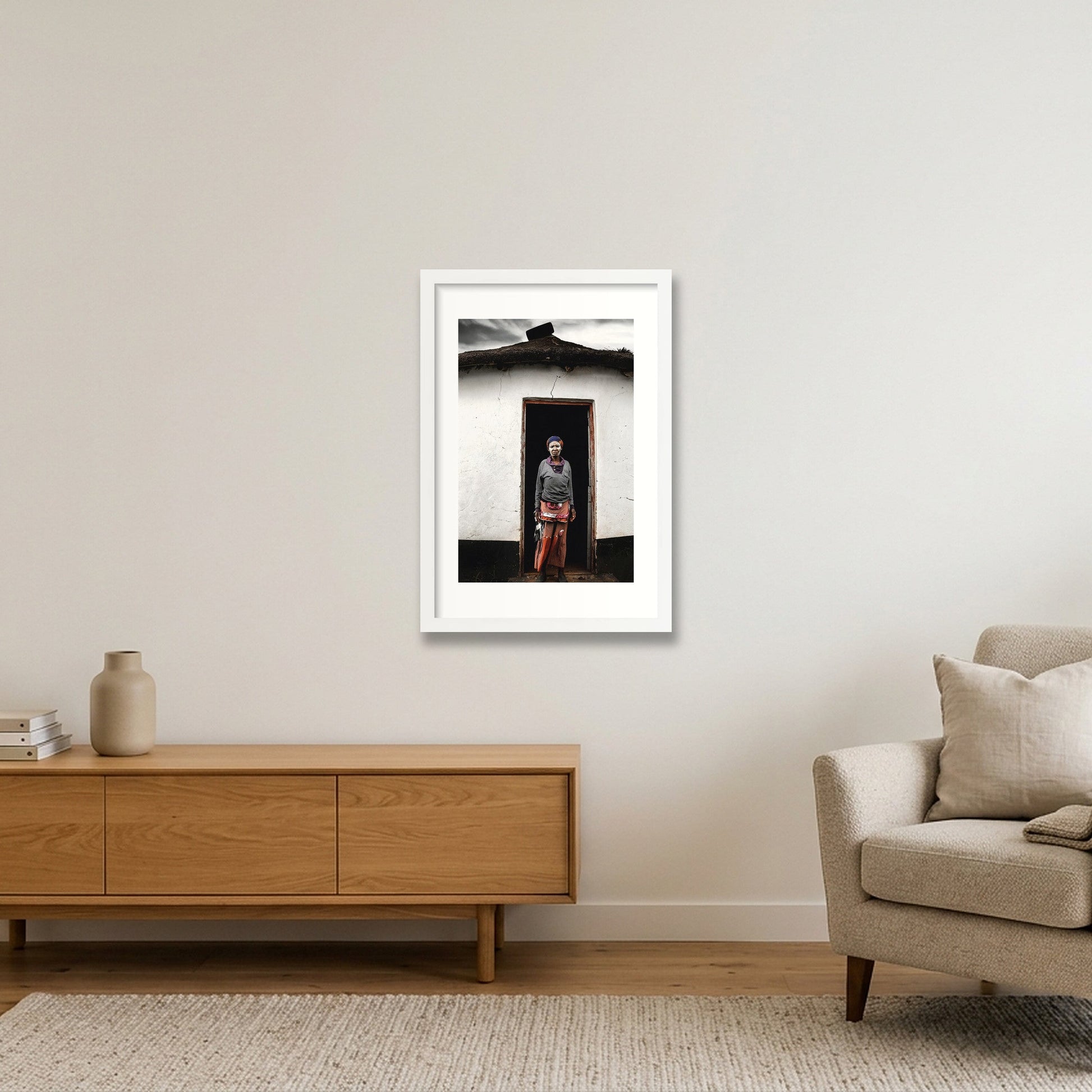 90 — 30×45cm, 12×18" White Frame