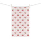 Striped Tea Towel Kitchen Towel Cherries Cherry Kitchen Towel Striped Dish Towel Pastel Kitchen Linen Cute Dish Towel Retro Cooking Gift