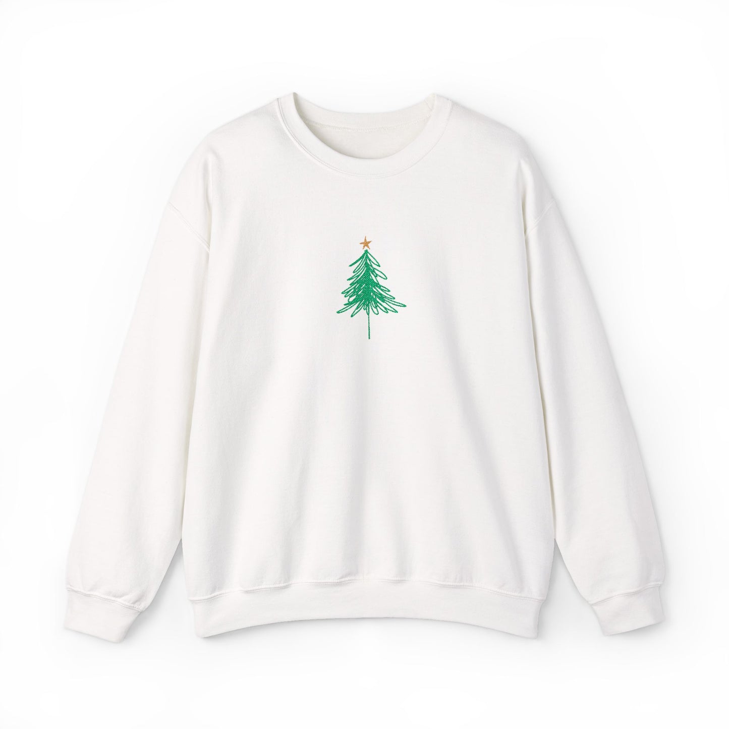 Minimal Christmas Tree Sweatshirt Gift For Sister Holiday Crewneck Present For Wife Elegant Graphic Pullover Cozy Seasonal Outfit Top Style