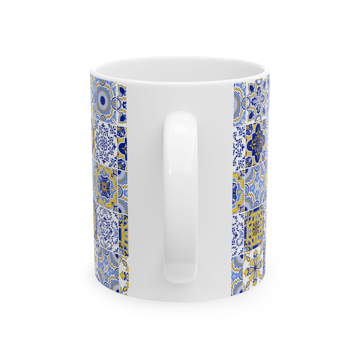 Mediterranean Tile Coffee Mug For Portugal Gift Mug Portuguese Ceramic Cup Italian Coastal Kitchen Gift For Host Blue Spanish Azulejo Mug