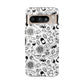 Italian Food Phone Case for Women Minimal Black White Cover Cute Pasta Lover Gift Chic European Style Accessory Case Gift For Traveler Italy