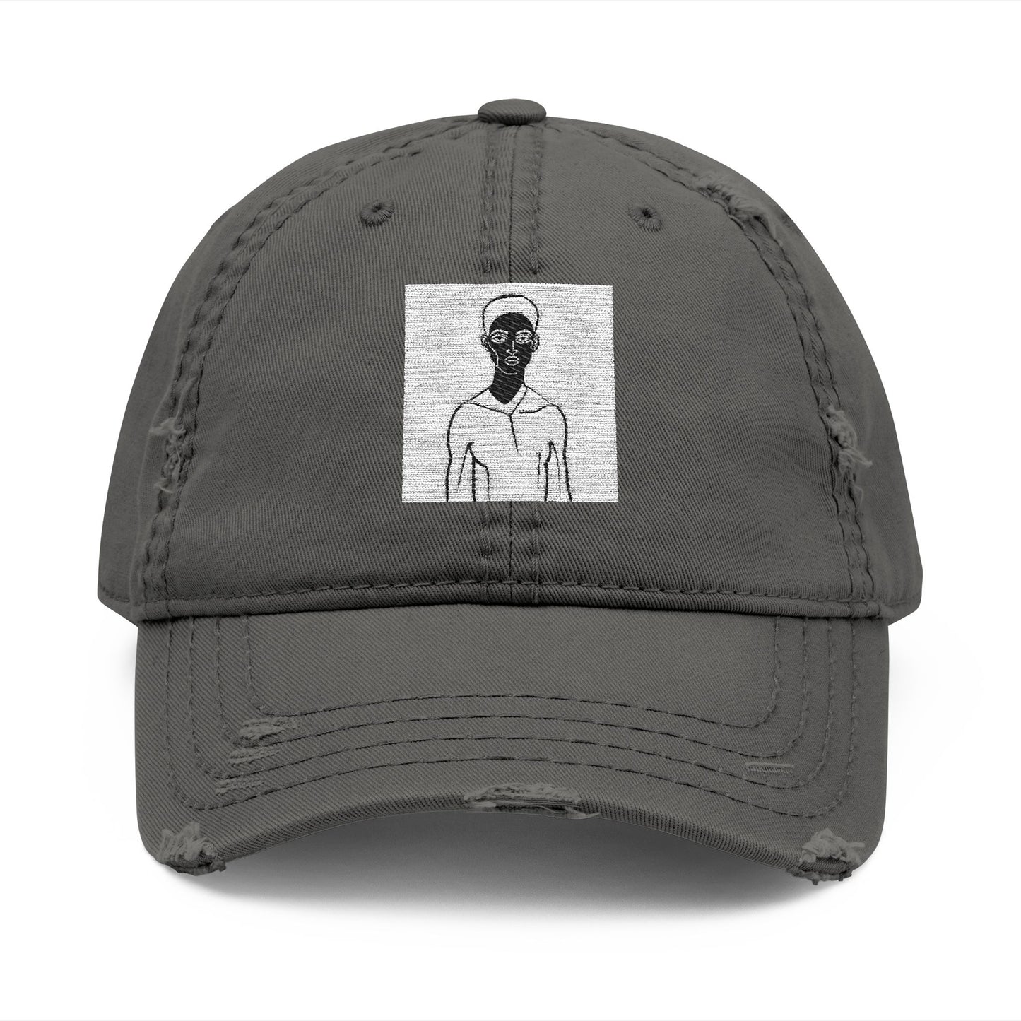 Minimalist Art Hat Gift For Him Her Distressed Dad Cap Casual Everyday Hat Streetwear Cap Travel Outfit Hat Birthday Gift For Hiker