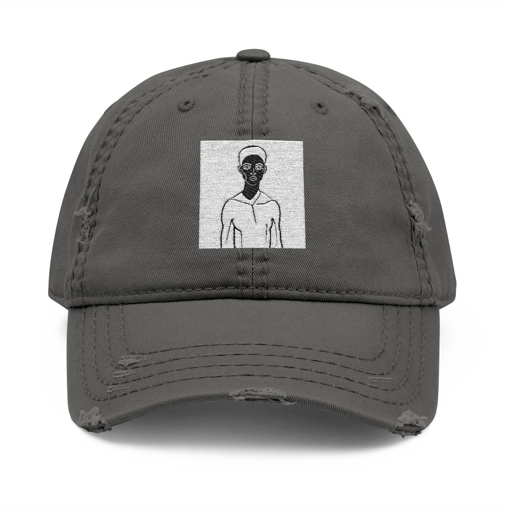 Minimalist Art Hat Gift For Him Her Distressed Dad Cap Casual Everyday Hat Streetwear Cap Travel Outfit Hat Birthday Gift For Hiker