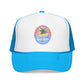 Palm Beach Trucker Hat For Girlfriend Retro Tropical Cap Coastal Vacation Headwear Mesh Snapback For Mom Island Escape Fashion Gift Style
