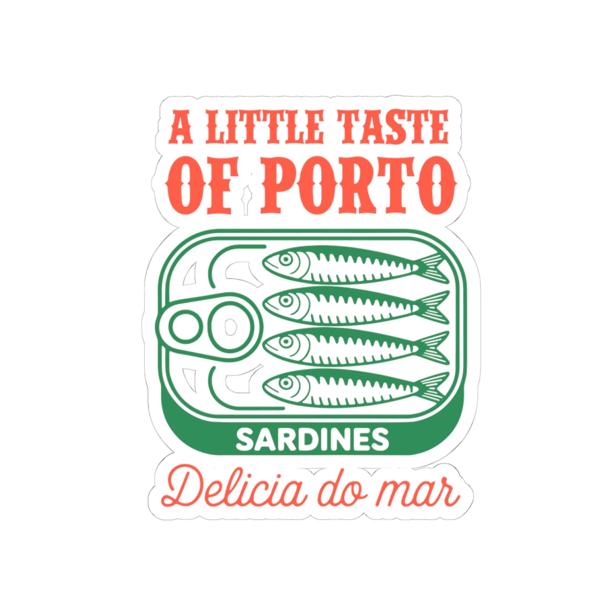 Portugal Souvenir Sticker Porto Travel Gift Sardine Decal Seafood Lover Present Coastal Vacation Keepsake Foodie Journal Accessory Europe