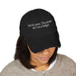 Motivational Embroidered Hat Inspirational Quote Cap Gift For Friend Hat Minimalist Streetwear Outfit Distressed Cap Self Growth Gift Idea