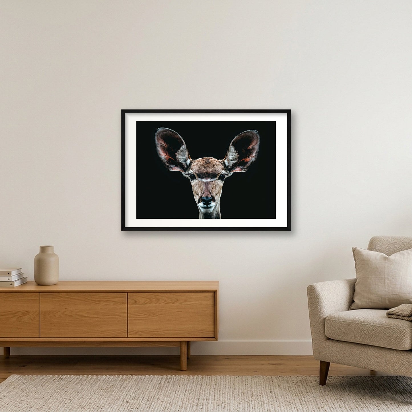 83 — 84×59cm, 33×23" Black Frame