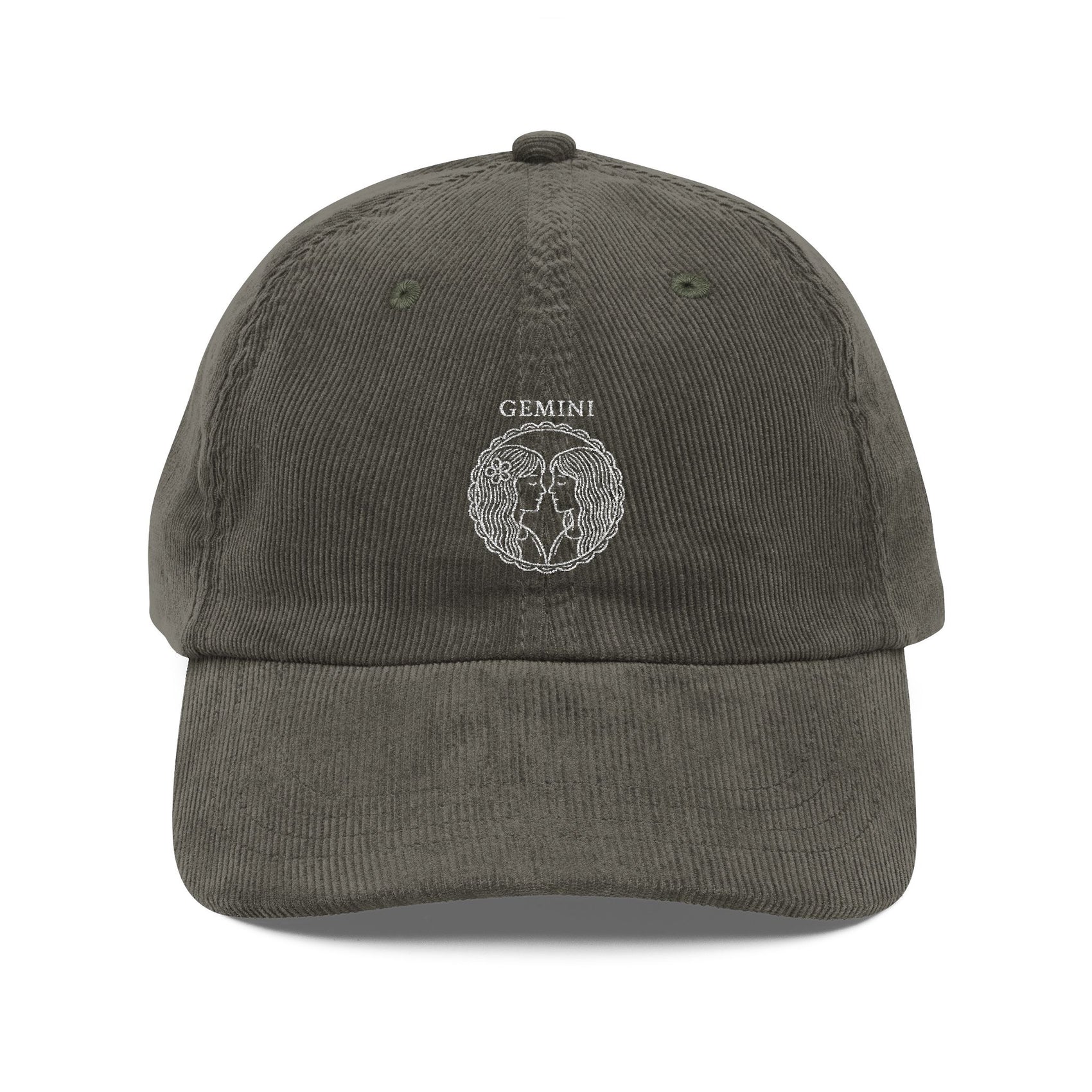 Embroidered Gemini Hat Gift For Friend Birthday Gift Zodiac Cap Astrology Gift Twin Sign Corduroy Dad Hat Horoscope Style Vintage Aesthetic