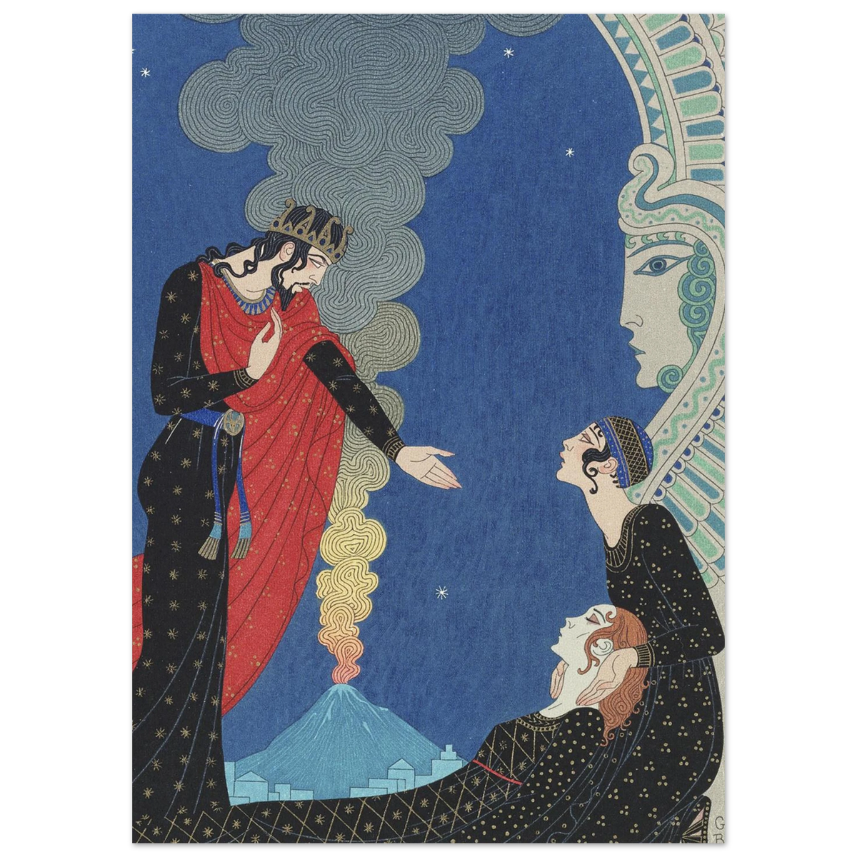 Empedocles And Panthea Wall Art George Barbier Poster Art Deco Fashion Illustration #PD_319 product image