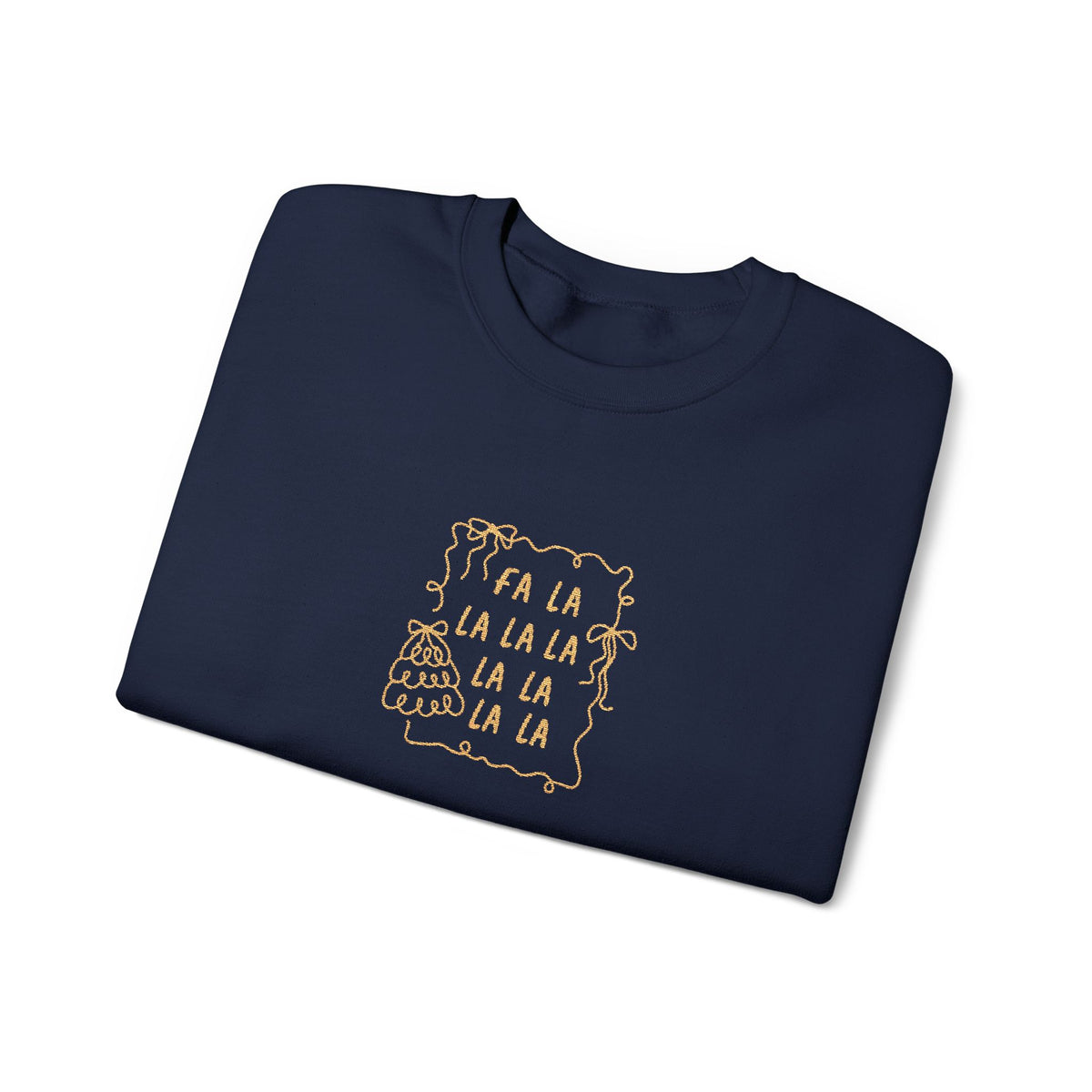 Fa La La Christmas Sweatshirt Gift For Wife Holiday Crewneck Present For Girlfriend Minimal Graphic Pullover Cozy Winter Outfit Top Style