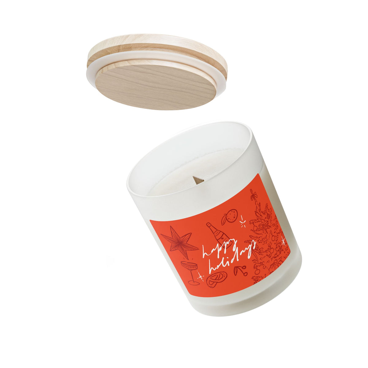 Christmas Candle Gift for Mom Cozy Holiday Candle Housewarming Gift Wooden Wick Soy Candle Hostess Gift Winter Home Decor Christmas Decor