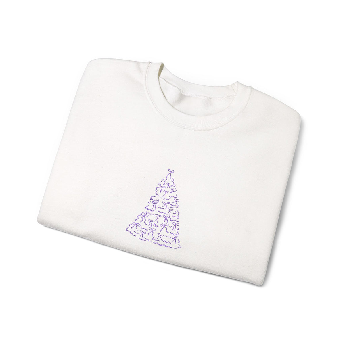 Floral Bow Tree Christmas Sweatshirt Gift For Sister Holiday Crewneck Present For Wife Cottagecore Winter Pullover Cute Seasonal Outfit Top