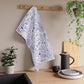 Italian Kitchen Towel For Foodie Gift For Chef Tea Towel Mediterranean Kitchen Decor Housewarming Gift Blue Cooking Linen Home Gift For Cook