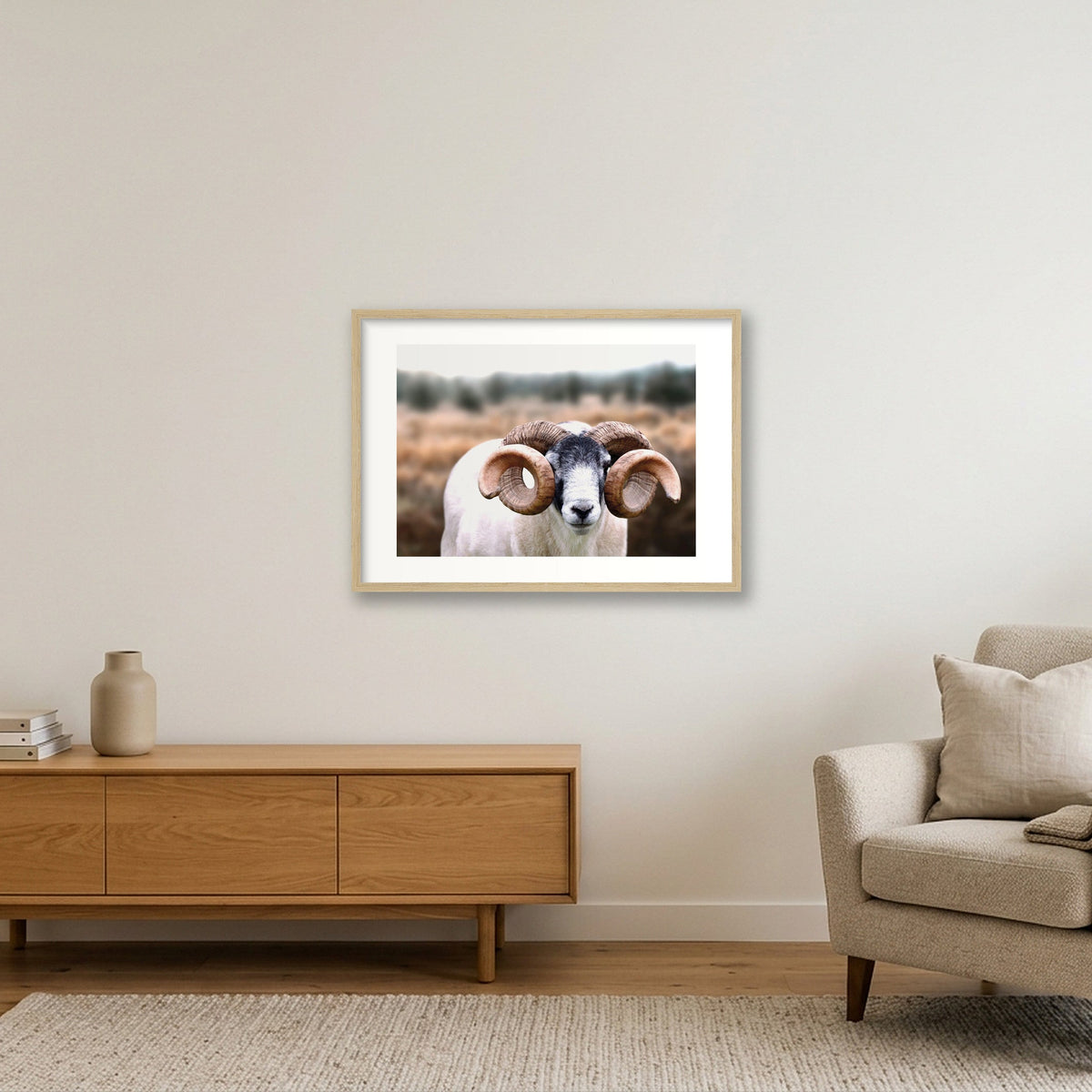 1589 — 59×42cm, 23×17" Oak Frame
