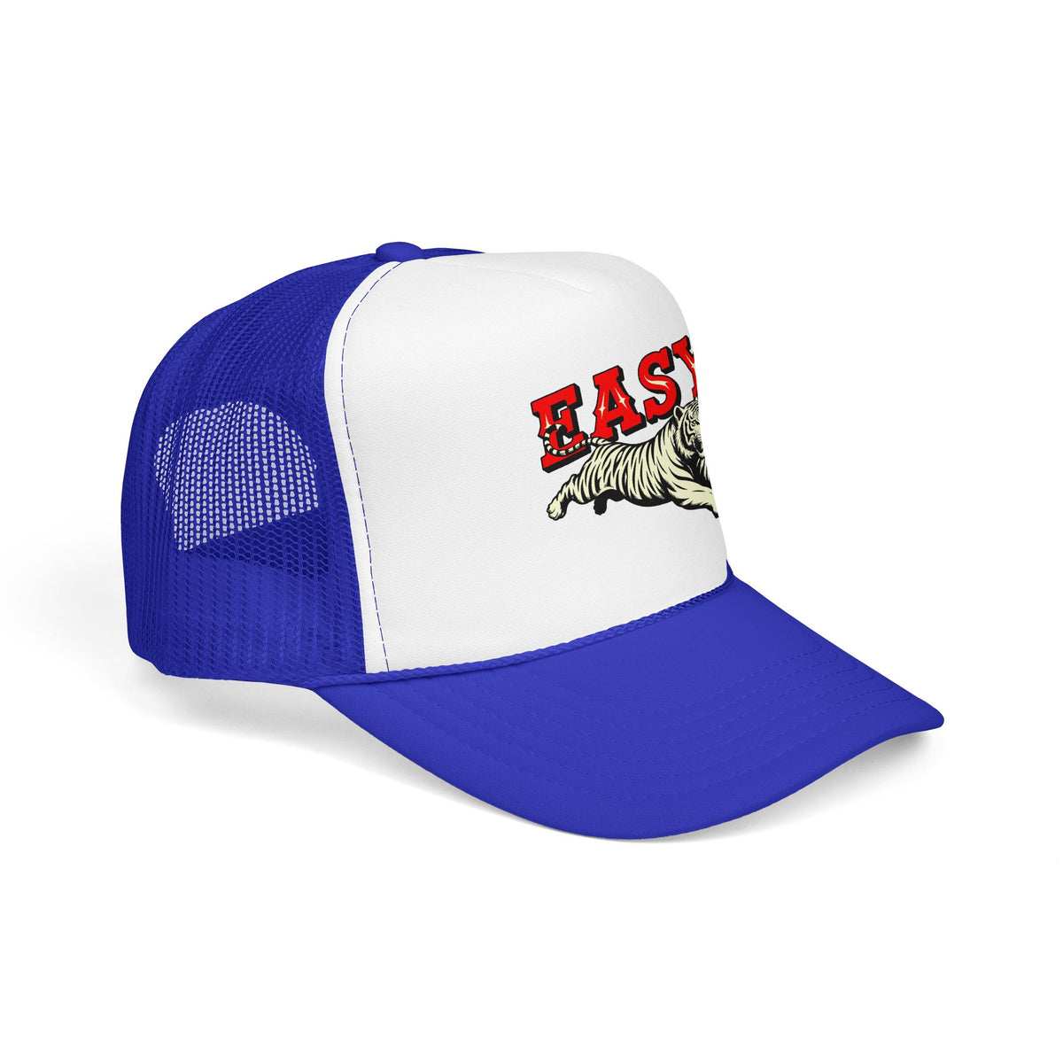 Easy Tiger Trucker Hat For Women Retro Tiger Cap Gift For Her Blue Red Summer Hat Animal Lover Gift Casual Funny Cap gift for girlfriend