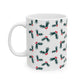 Pattern Christmas Mug Gift For Mom Evergreen Coffee Cup Present For Sister Holly Berry Ceramic Drinkware