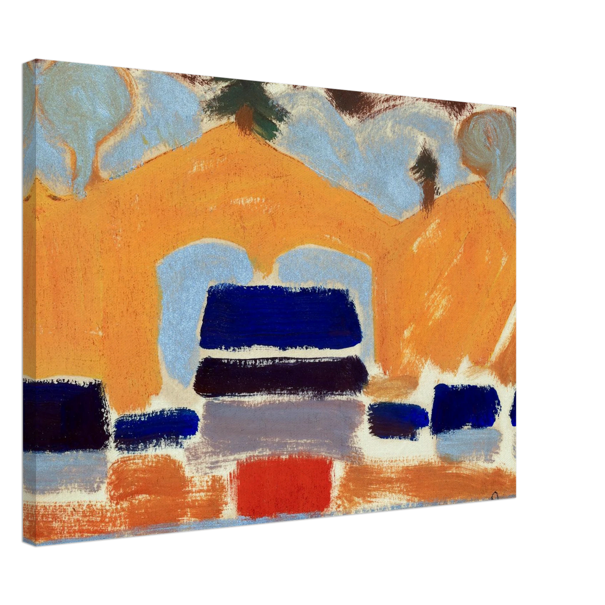 Landscape With Houses Wall Art Arthur Dove Canvas Print Abstract American Art Decor #PD_346 product image