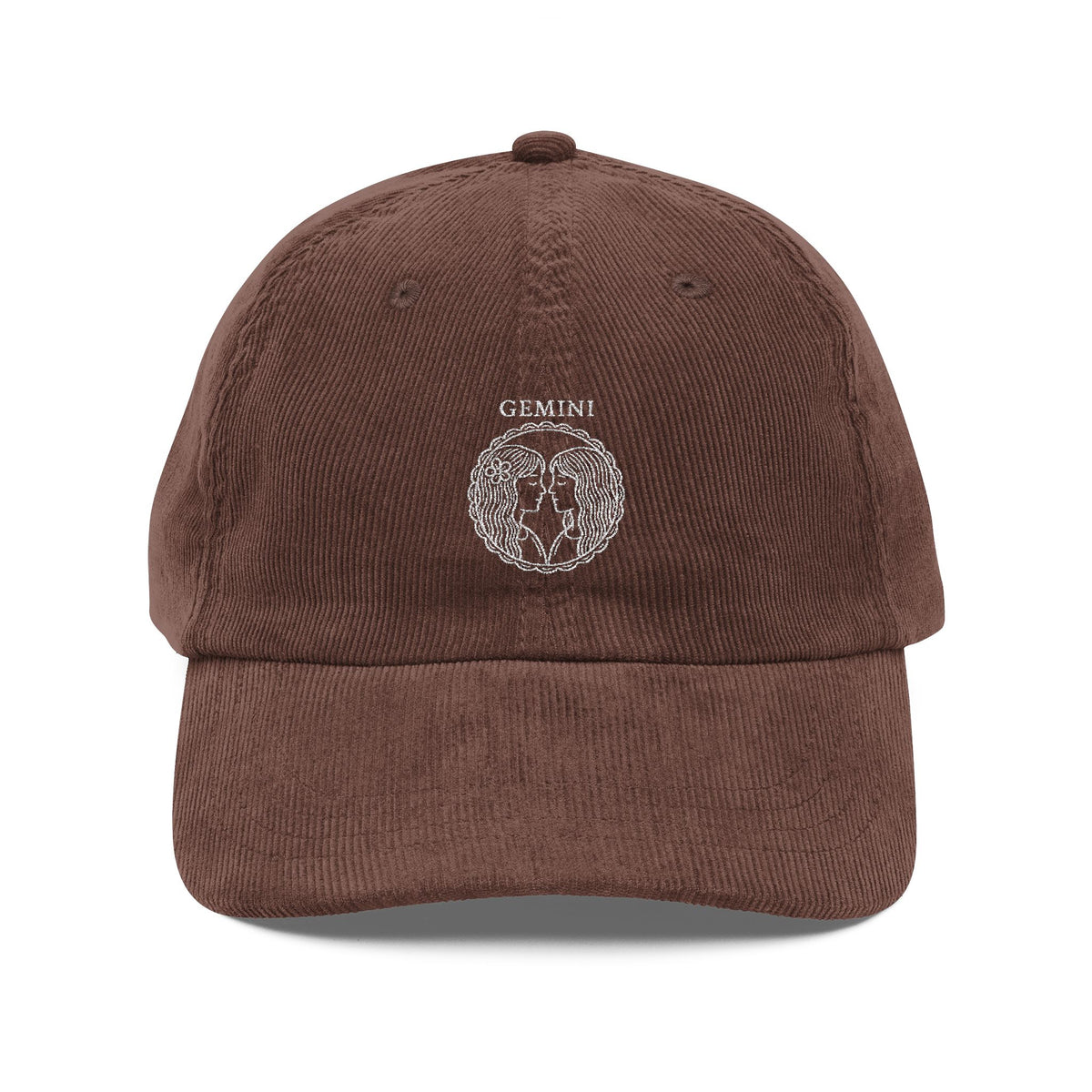Embroidered Gemini Hat Gift For Friend Birthday Gift Zodiac Cap Astrology Gift Twin Sign Corduroy Dad Hat Horoscope Style Vintage Aesthetic