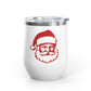 Santa Wine Tumbler Christmas Gift for Wine Lovers Festive Holiday Cup Cute Stainless Steel Travel Mug for Boyfriend Gift For Friend Xmas