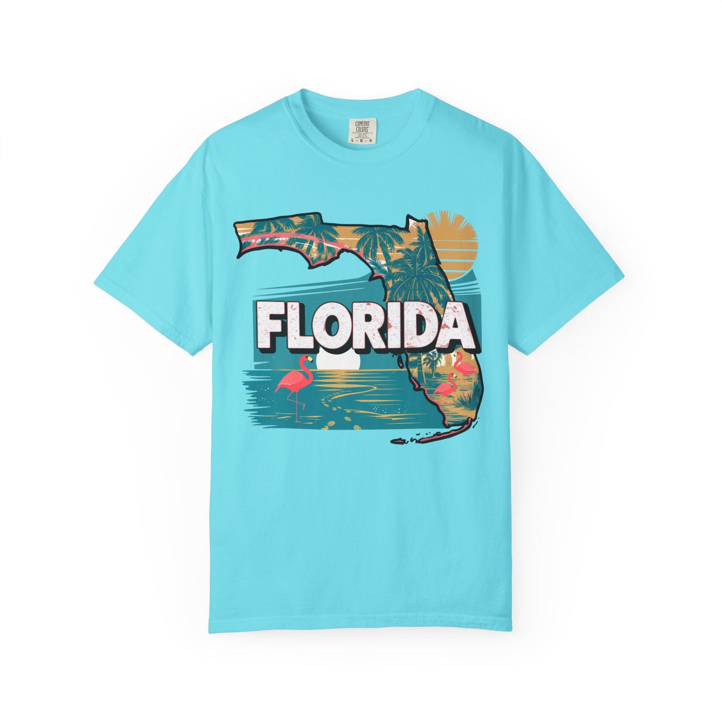 Florida Map T Shirt Summer Florida Tee Beach Aesthetic Shirt Sunshine State Graphic Tee Travel Aesthetic Top Florida Vacation Shirt USA Top