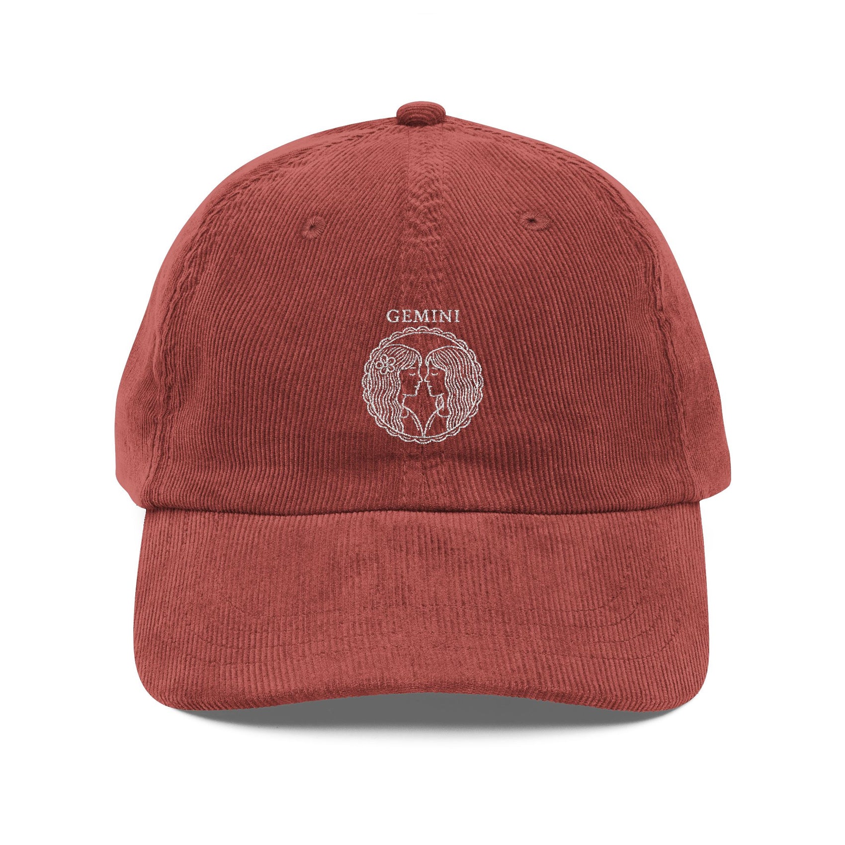 Embroidered Gemini Hat Gift For Friend Birthday Gift Zodiac Cap Astrology Gift Twin Sign Corduroy Dad Hat Horoscope Style Vintage Aesthetic