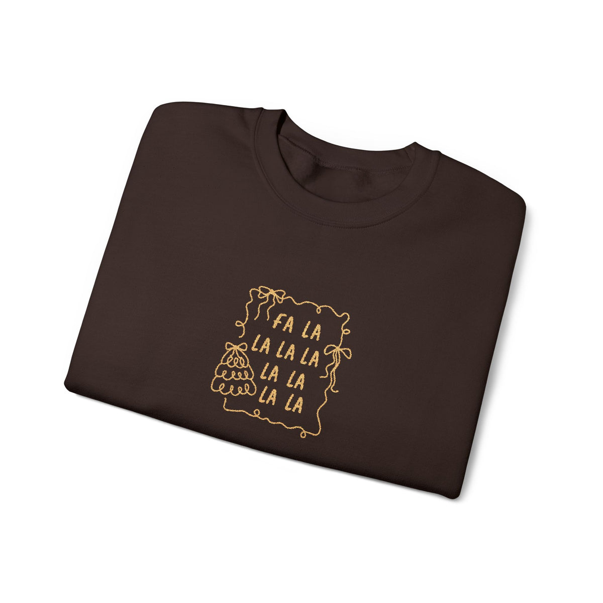 Fa La La Christmas Sweatshirt Gift For Wife Holiday Crewneck Present For Girlfriend Minimal Graphic Pullover Cozy Winter Outfit Top Style