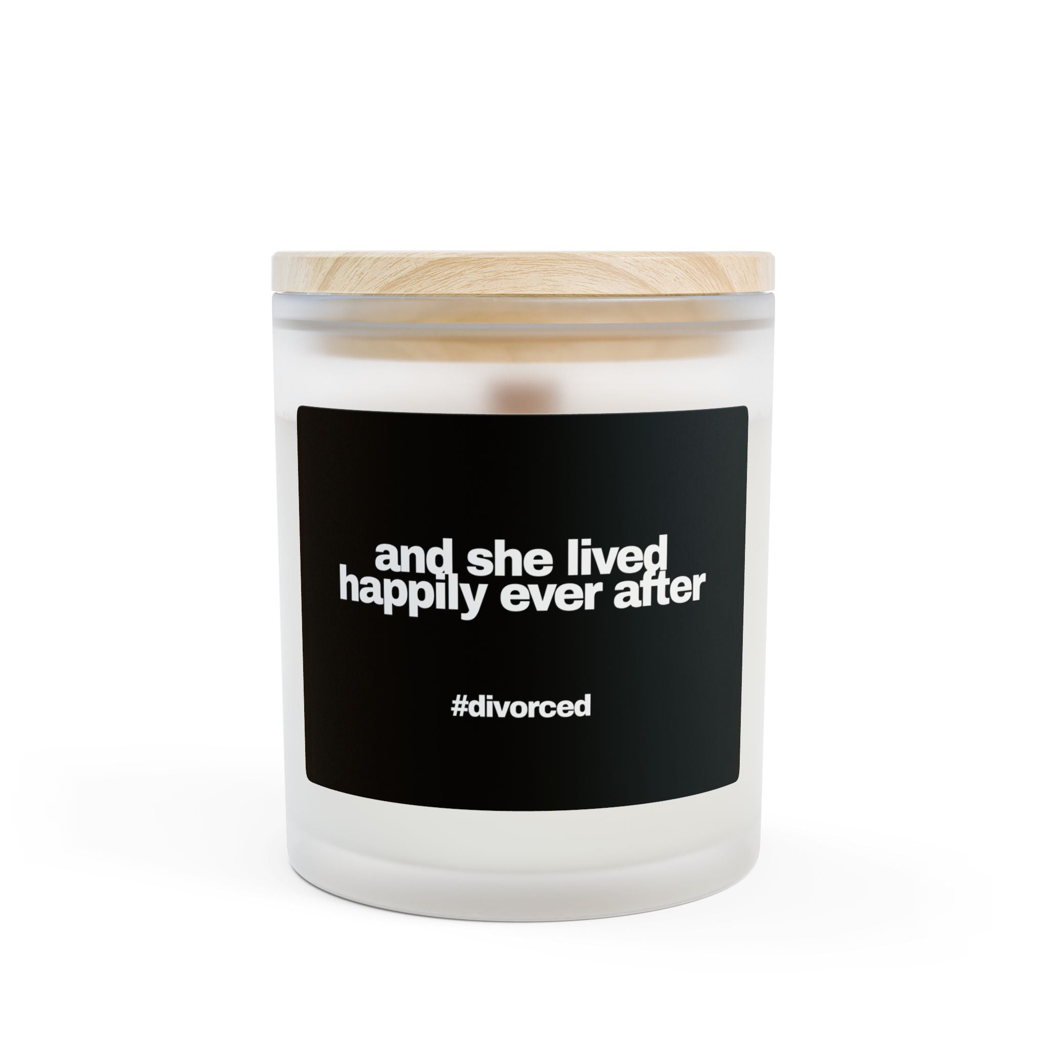 Funny Divorce Gift Candle Inspirational Frosted Glass Candle For Her Self-Care Gift Vegan New Beginnings Home Decor Motivational Quote