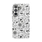 Italian Food Phone Case for Women Minimal Black White Cover Cute Pasta Lover Gift Chic European Style Accessory Case Gift For Traveler Italy