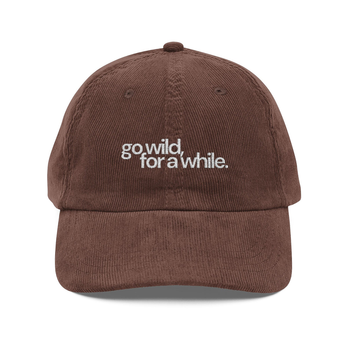 Embroidered Travel Cap Gift For Traveler Olive Corduroy Hat Outdoor Embroidery Baseball Gift For Nature Lover Vintage Hat Retro Baseball Hat
