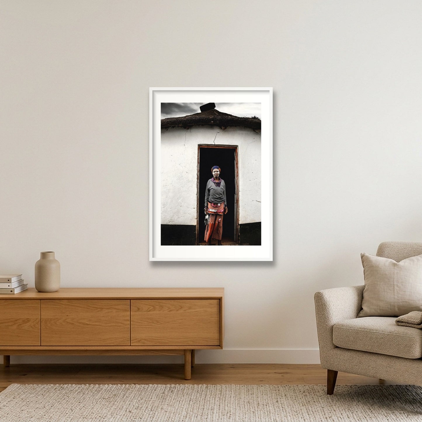 90 — 70×100cm, 28×39" White Frame