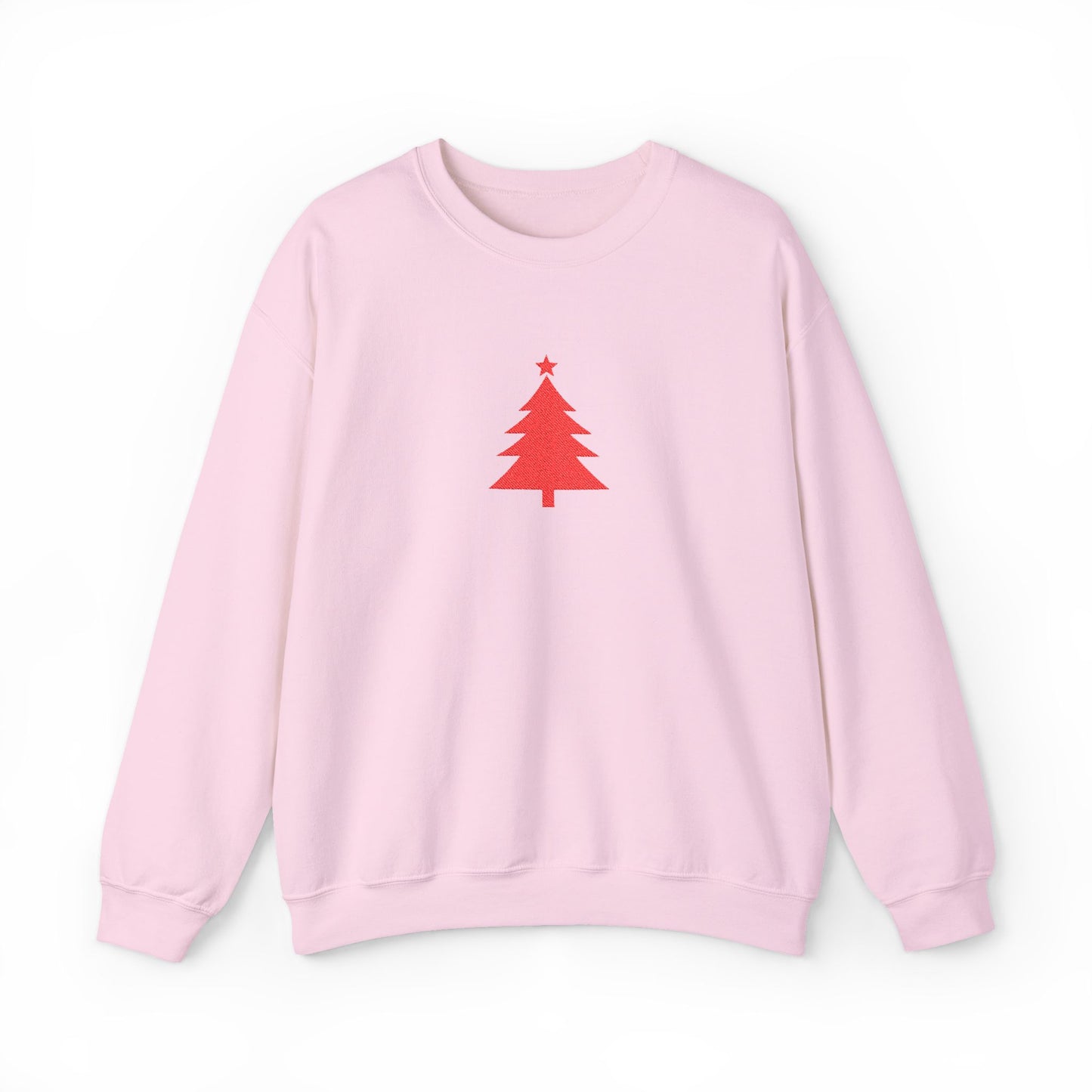 Minimal Christmas Tree Sweatshirt Embroidered Crewneck For Christmas Gift Holiday Pullover For Winter Outfit Seasonal Gift For Women Xmas
