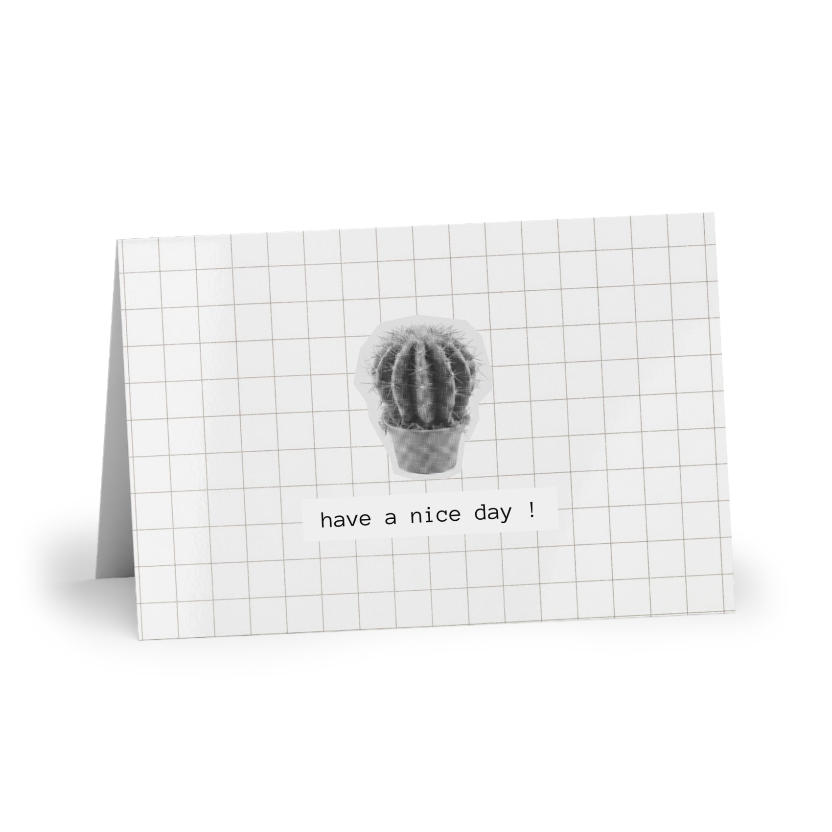 Cactus Greeting Card Plant Lover Gift Coworker Present Encouragement Note Cute Stationery Friendship Keepsake Birthday Surprise Blank Inside