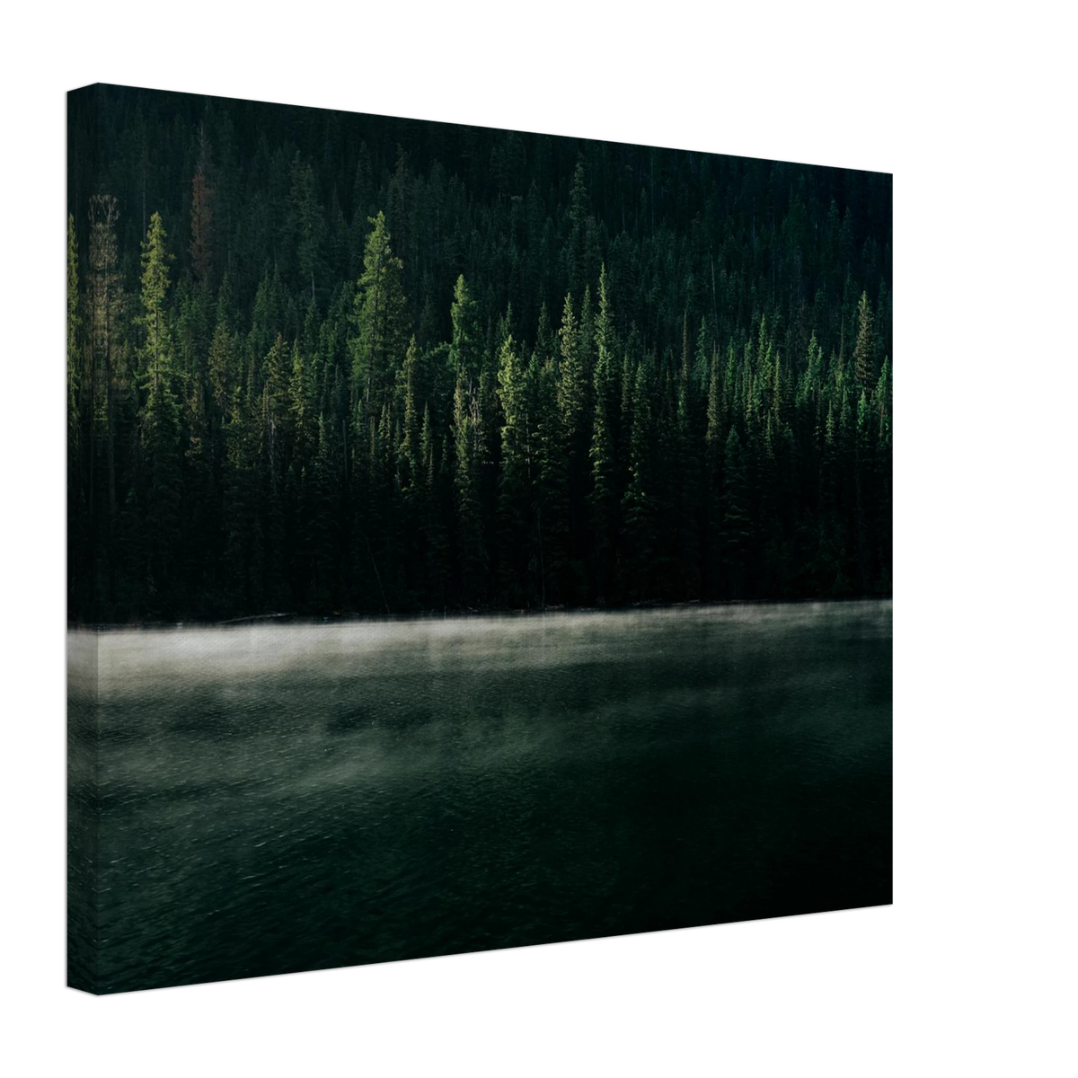 Quartz Lake Wall Art Canvas Print Misty Forest Evergreen Nature Landscape Decor #PD_310 product image