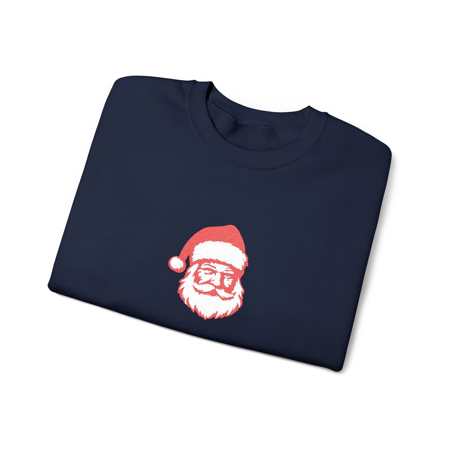 Embroidered Santa Sweatshirt For Christmas Outfit Cozy Christmas Crewneck Minimal Holiday Pullover Cute Winter Gift For Boyfriend Christmas