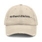 Funny Dad Hat Embroidered Quote Cap Distressed Cotton Headwear Casual Summer Present For Cute Boyfriend Relaxed Streetwear Fashion Accessory