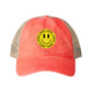 Smiley Face Trucker Hat Happy Cap Aesthetic Hat Cute Summer Hat Mesh Back Cap Gift for Her Trendy Casual Cap Smile Hat