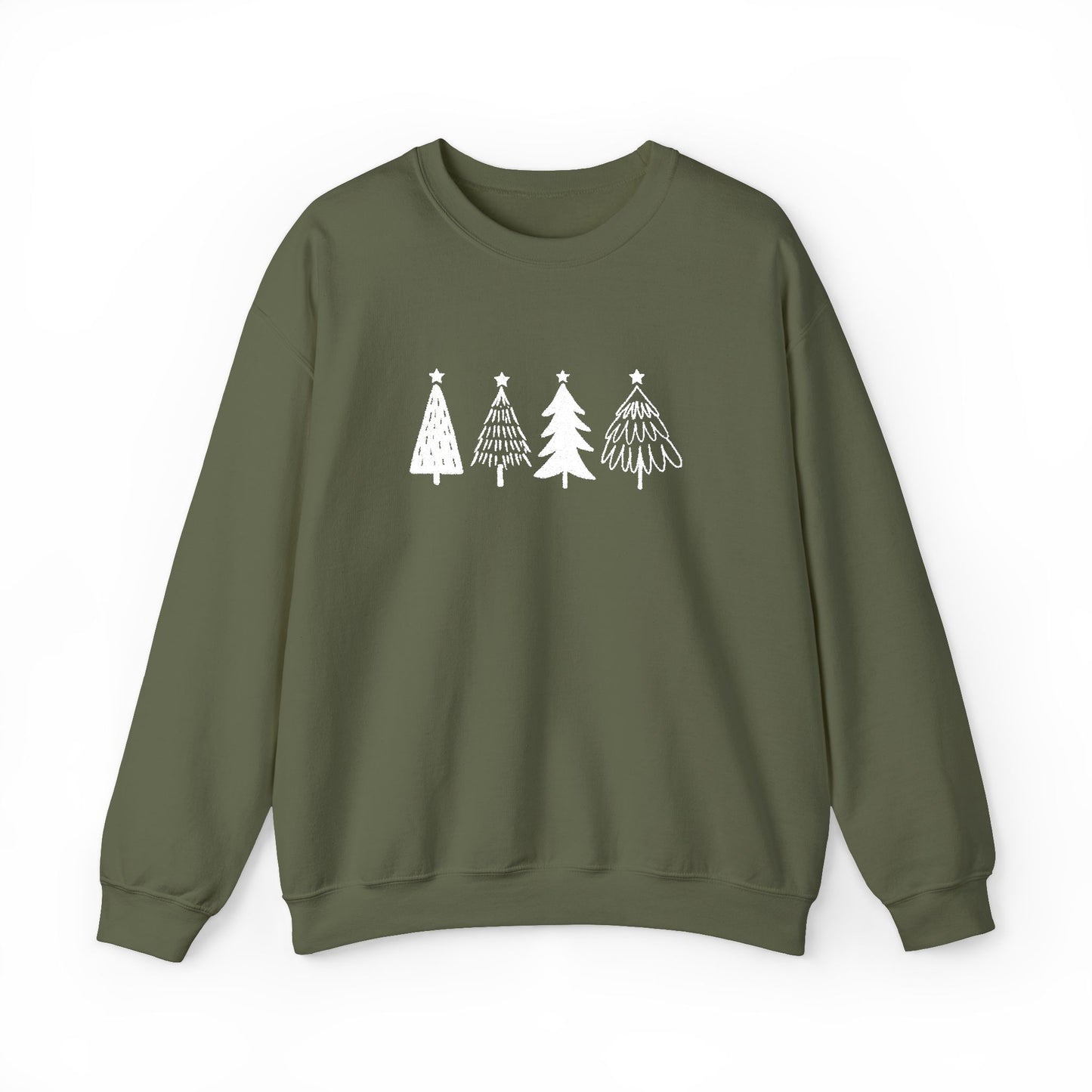 Nordic Christmas Tree Sweatshirt Girlfriend Gift Minimal Holiday Crewneck Scandinavian Winter Sweater Cozy Festive Pullover Modern Xmas Gift