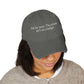 Motivational Embroidered Hat Inspirational Quote Cap Gift For Friend Hat Minimalist Streetwear Outfit Distressed Cap Self Growth Gift Idea