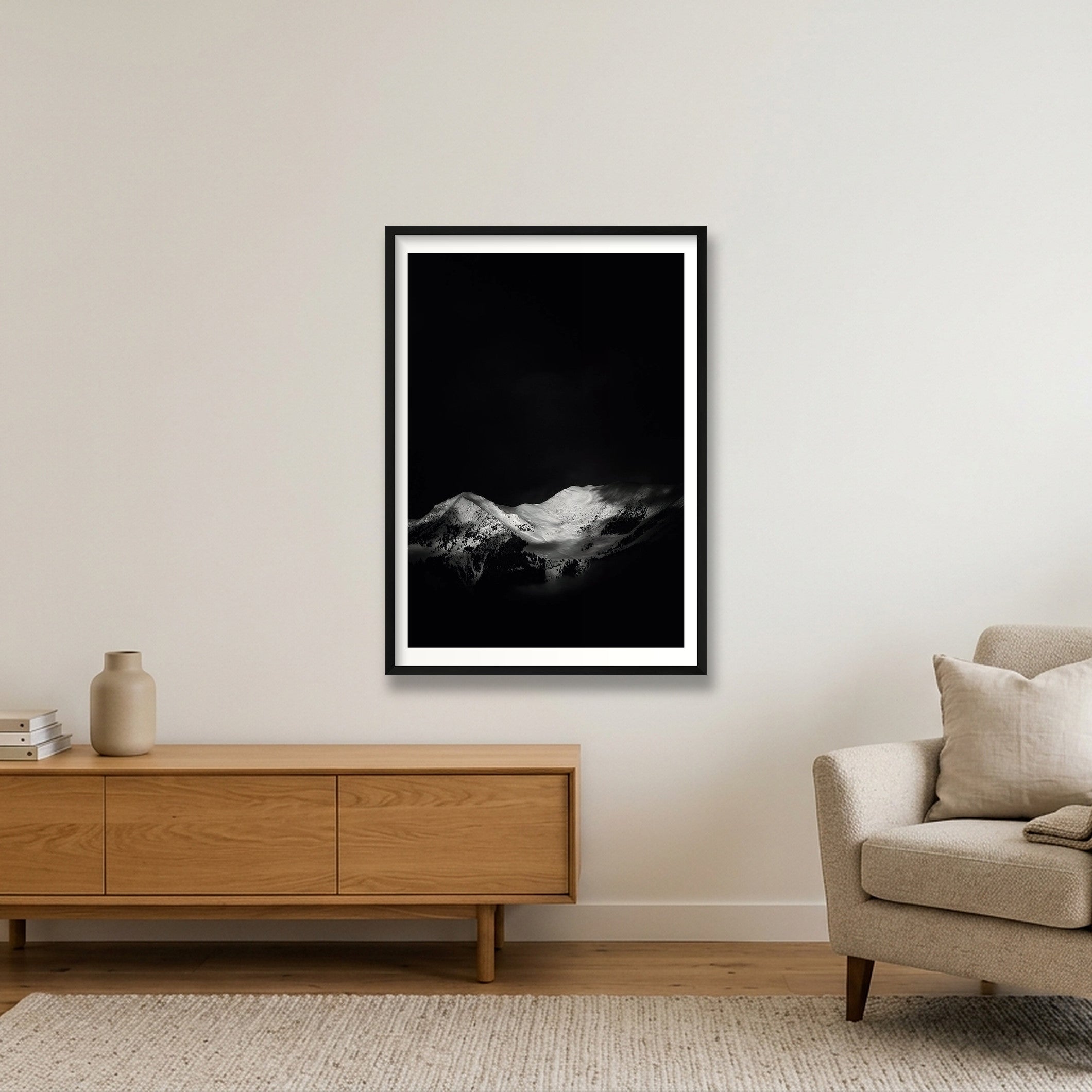 Swiss Alps fine art photograph Vicheres Liddes Black, print #472 by Kzara Visual