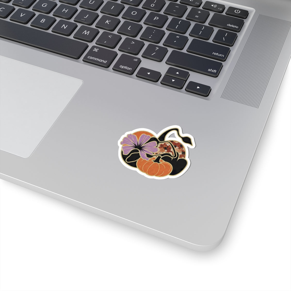 Floral Pumpkin Sticker Witch Hat Decal For Halloween Party Cute Halloween Decal Spooky Autumn Laptop Sticker Cottagecore Fall Aesthetic Gift