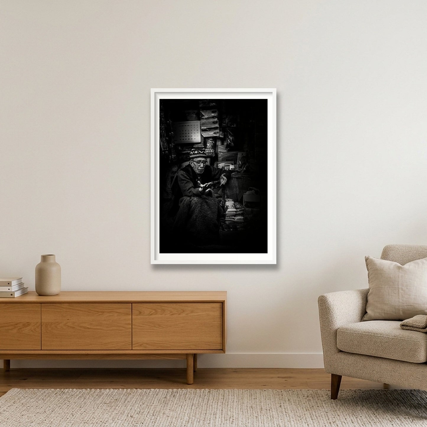 1864 — 59×84cm, 23×33" White Frame