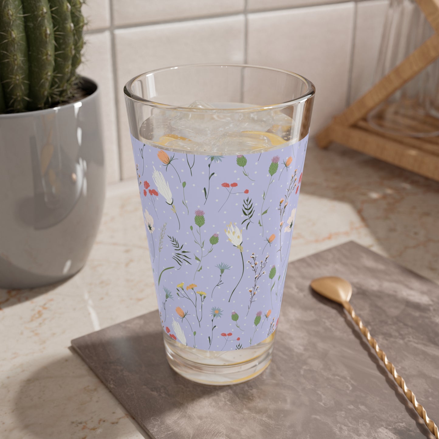 Cocktail Mixing Glass Housewarming Gift Garden Brunch Tumbler Tea Party Hostess Present Wedding Favor Patio Entertaining Kitchen Barware