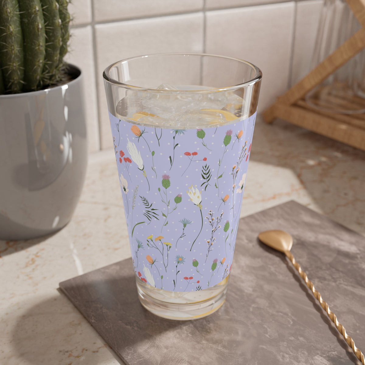 Cocktail Mixing Glass Housewarming Gift Garden Brunch Tumbler Tea Party Hostess Present Wedding Favor Patio Entertaining Kitchen Barware